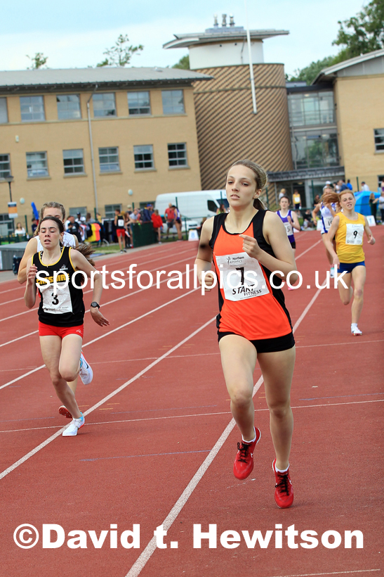 Girls Under-15s 800 metres, 2022 Northern Inter Counties U17s and U15s Track and Field, York, Thursday, June 2nd. Photo: David T. Hewitson/Sports for All Pics
